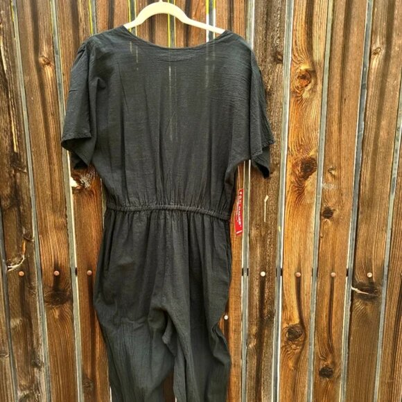 VINTAGE BLOOMINGDALES AC GAUZE begauze Jumpsuit Highwaisted Pants L Deadstock - Picture 11 of 15